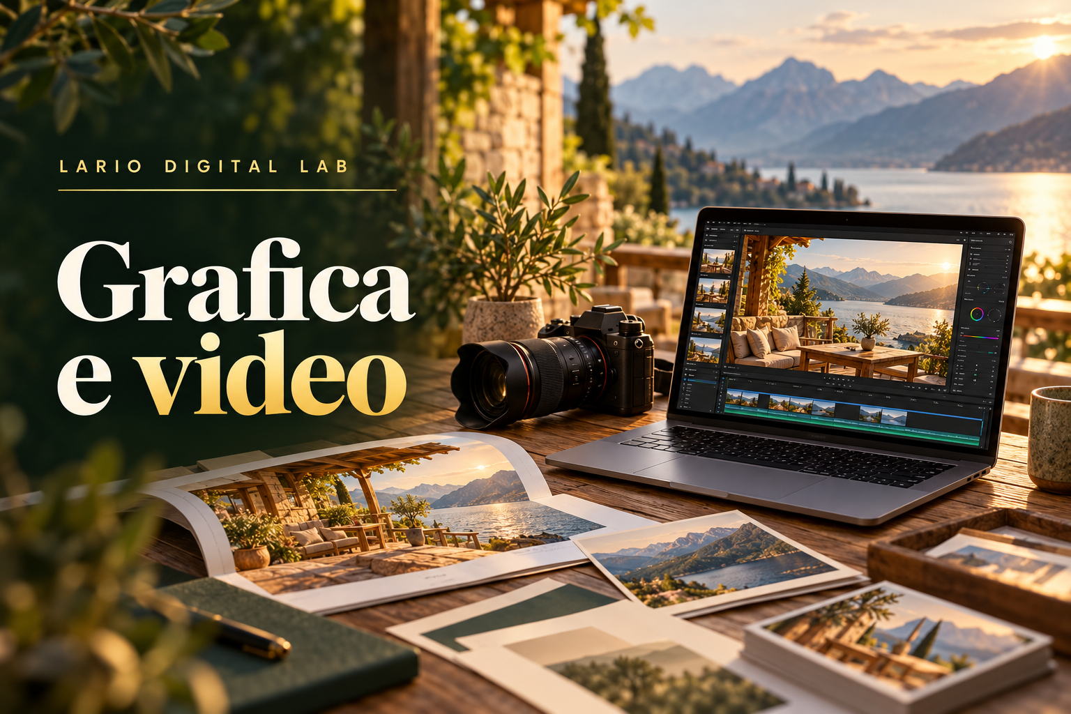 Esempio illustrativo di grafiche e materiali per video