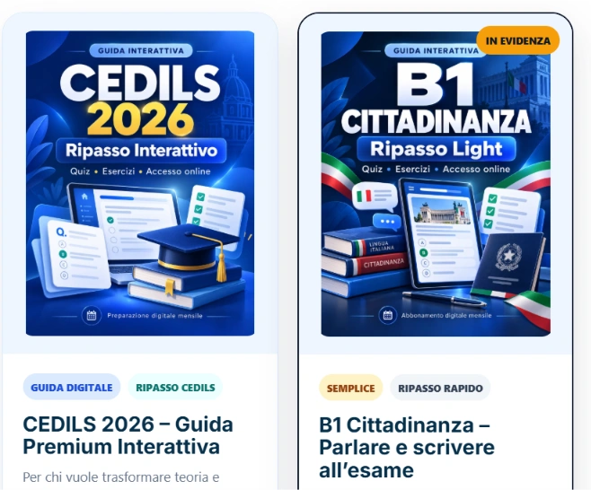 Anteprima dei prodotti CEDILS e B1 Cittadinanza nel negozio WAVE SERVICE